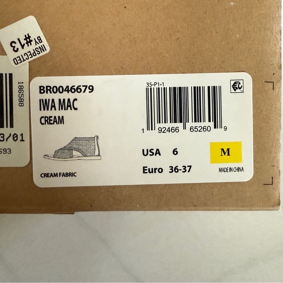 NWT Born Iwa Mac Woven Ankle Zip Sandals Cream Women’s Size 6 - Picture 14 of 14